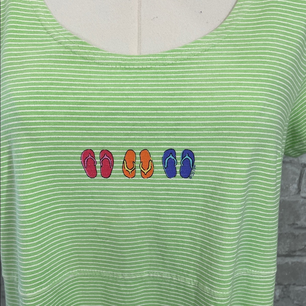 Fresh Produce Green Stripe Flip Flop Dress - Picture 2 of 6